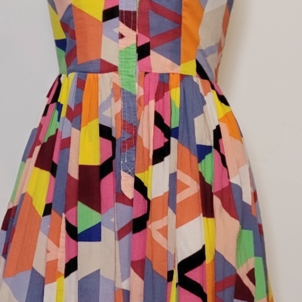 Tracy Reese Multicolor Geometric Midi Dress - Picture 9 of 11